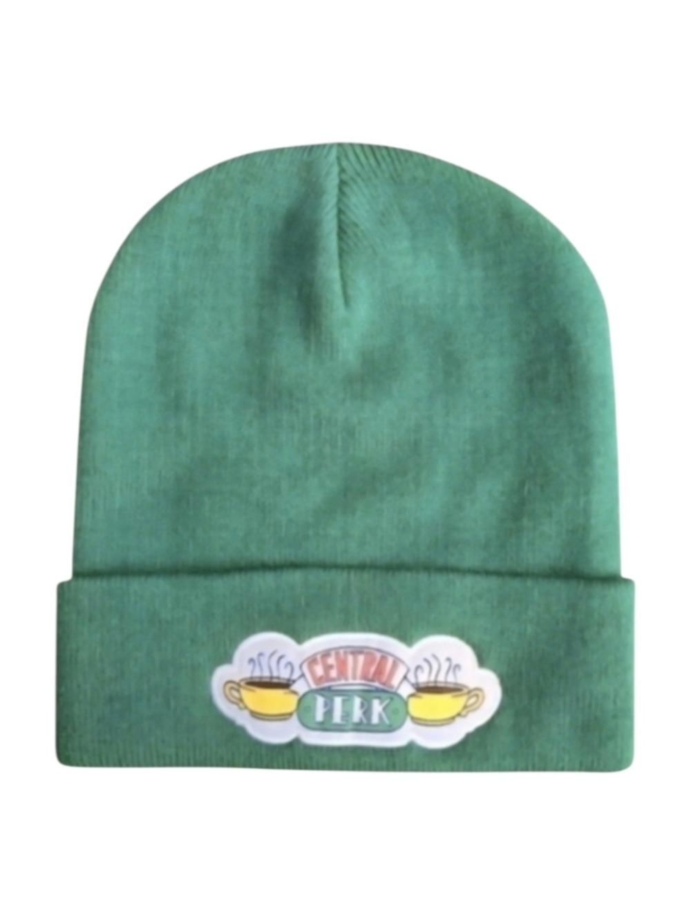 Friends Central Perk Embroidered Green Beanie-NWOT